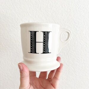 Anthropologie Monogram Initial Mug “H”